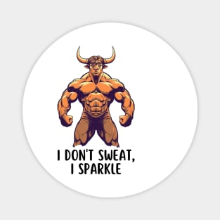 muscular gym freak bull T-shirt Magnet